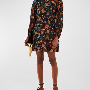 Farm Rio - Black Cerrado Sky Mini Dress BNWT